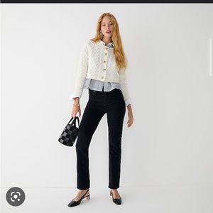 J.Crew Vintage straight pant in garment-dyed corduroy in black